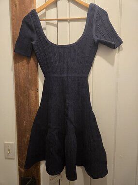 Herve Leger scoop neck flare dress XXS